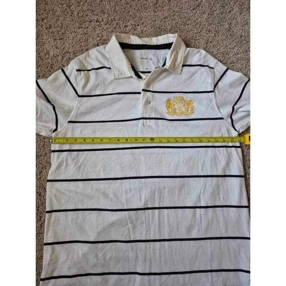 Old Navy Mens Classic Fit Striped Polo Shirt Gold Emblem Size XL - Picture 3 of 5